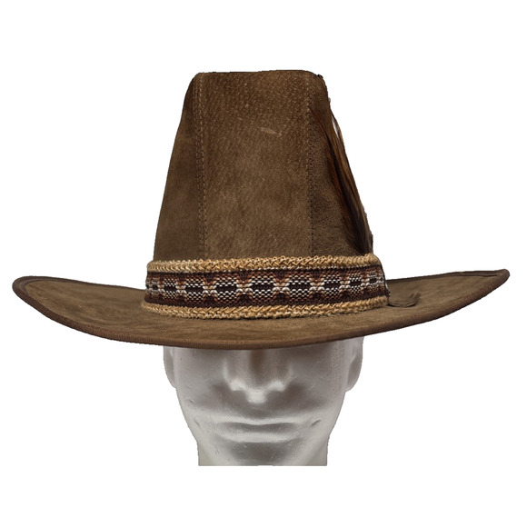 Vintage Stetson Canadian Suede Western Cowboy Hat W/Feather JBS Pin 7 1/2 main image 7